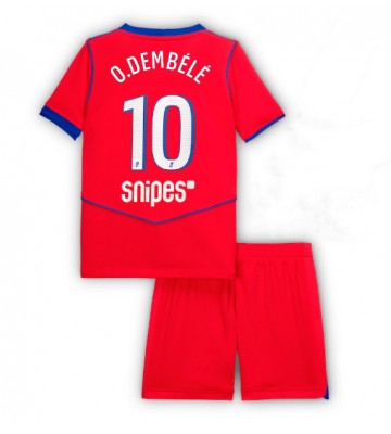 Paris Saint-Germain Ousmane Dembele #10 Tercera Equipación Niños 2025-26 Manga Corta (+ Pantalones cortos)